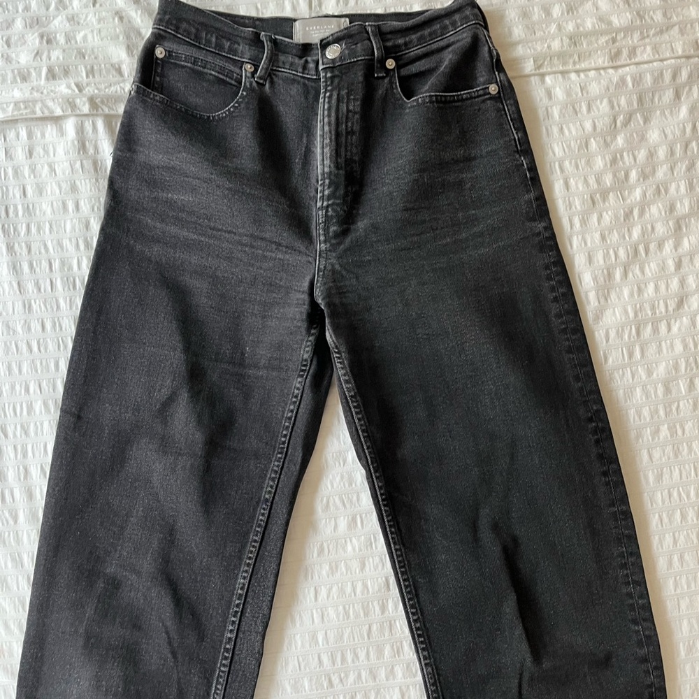 Everlane High-Rise Black Straight Jeans